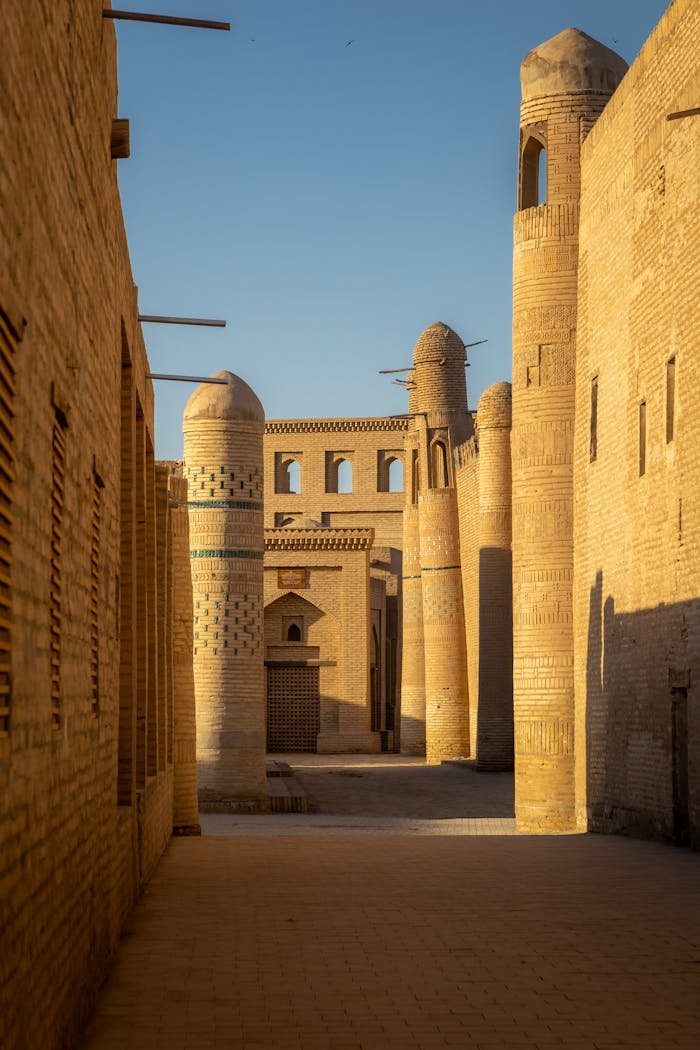Captivating view of ancient architecture in Khiva, highlighting its rich history.